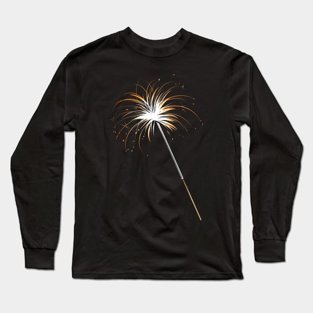 Sparkler For New Year's Eve Party Or Celebration 4th Of July Long Sleeve T-Shirt by SinBle